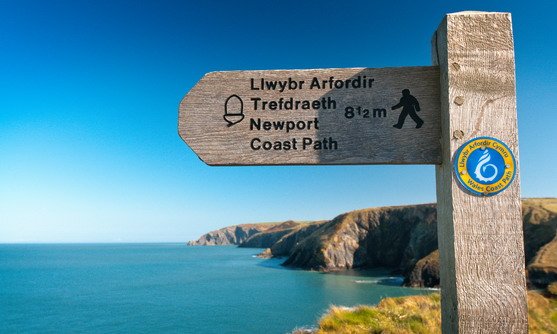 Wales | Wales Coast Path and Pembrokeshire Coast Path sign